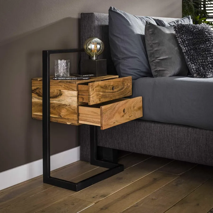 WoonStijl Nachtkastje rigid met 2 lades Sale
