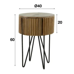 WoonStijl Nachtkastje tweak rond met 1 lade Sale