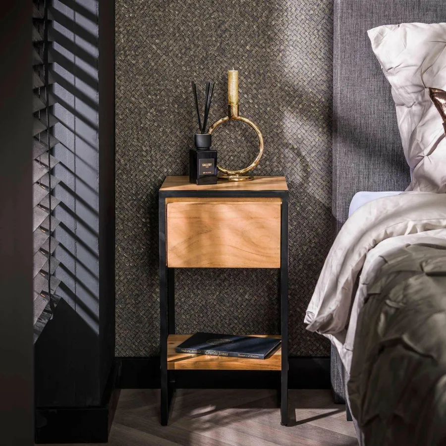 WoonStijl Nachtkastje XS straight wood met 1 lade Clearance