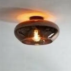 WoonStijl Plafondlamp elevate glass koper