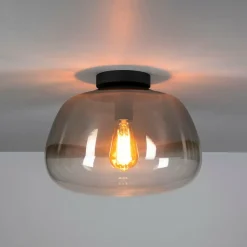WoonStijl Plafondlamp Pulse Shaded Smoke grey glas New