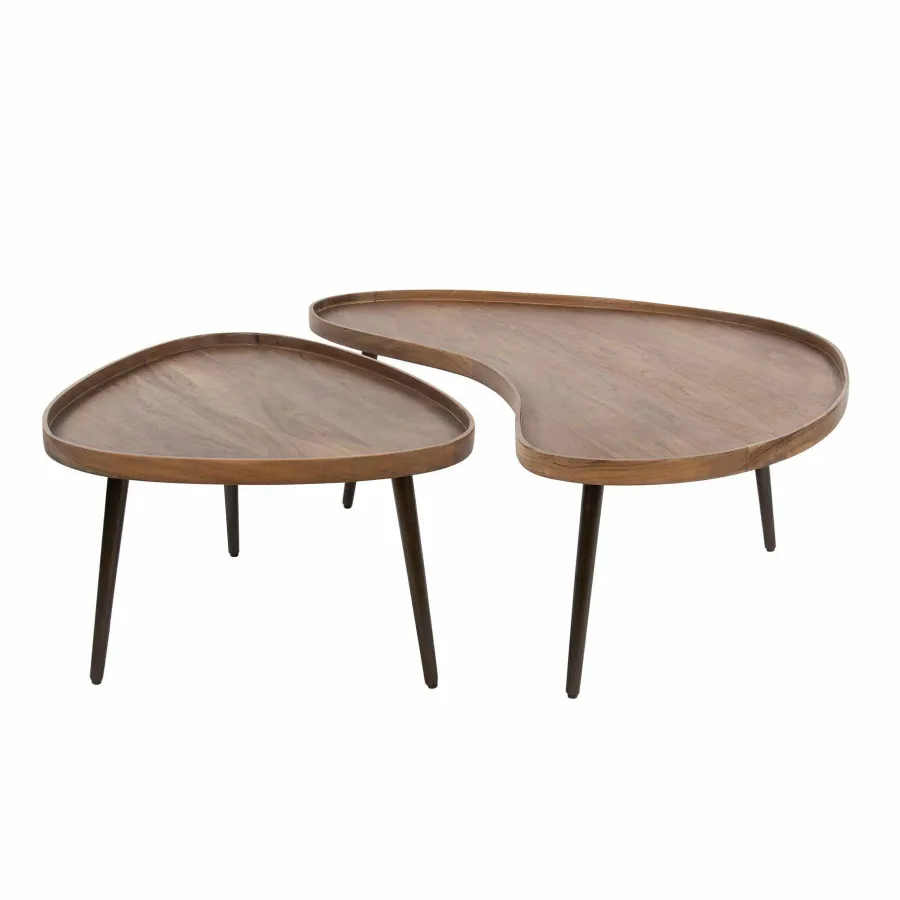 WoonStijl Salontafel Carve organisch set van 2