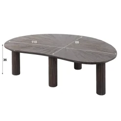 WoonStijl Salontafel 110cm niervormig Maya teak Clearance