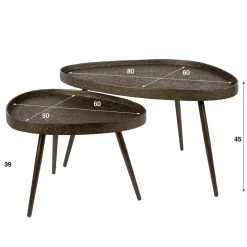 WoonStijl Salontafel Contour driehoekig set van 2 Discount