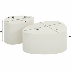 WoonStijl Salontafel driehoekig stone - set van 2 Hot