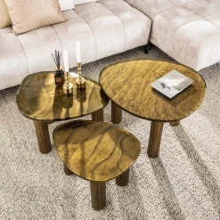 WoonStijl Salontafel L Eclipse goud antiek finish Outlet