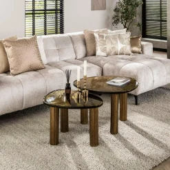 WoonStijl Salontafel M Eclipse goud antiek finish Best