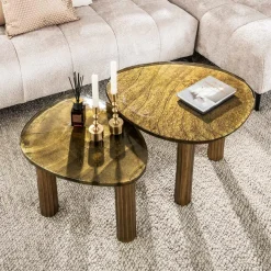WoonStijl Salontafel M Eclipse goud antiek finish Best