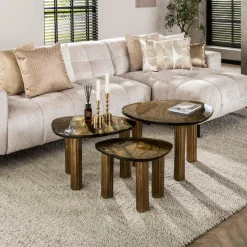 WoonStijl Salontafel S Eclipse goud antiek finish Hot