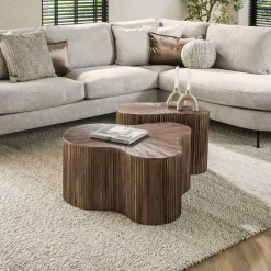 WoonStijl Salontafel set van 2 shamrock Maya teak Outlet