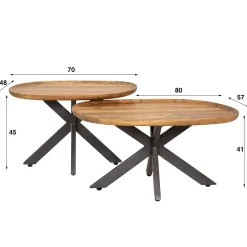 WoonStijl Salontafel set van 2 spider Outlet