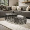 WoonStijl Salontafel set/2 maze zandgegoten / Zwart nikkel Online