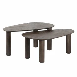 WoonStijl Salontafel set van 2 organic Maya teak Outlet