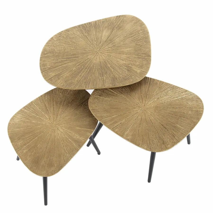 WoonStijl Salontafel set van 3 vierhoekig ray metal Discount