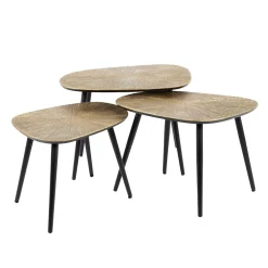 WoonStijl Salontafel set van 3 vierhoekig ray metal Discount