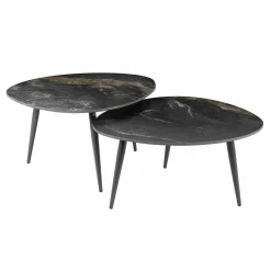 WoonStijl Salontafel set van 2 organisch fossil Clearance