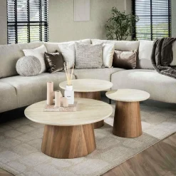 WoonStijl Salontafel set van 3 Romano tapse poot Online