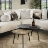 WoonStijl Salontafel set van 2 driehoekig patina metal Sale