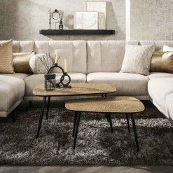 WoonStijl Salontafel set van 2 XXL metallic Online