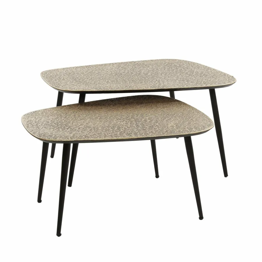 WoonStijl Salontafel set van 2 XXL metallic Online