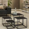 WoonStijl Salontafel set van 4 Teca black