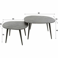 WoonStijl Salontafel set van 2 Rock shaped organisch Online