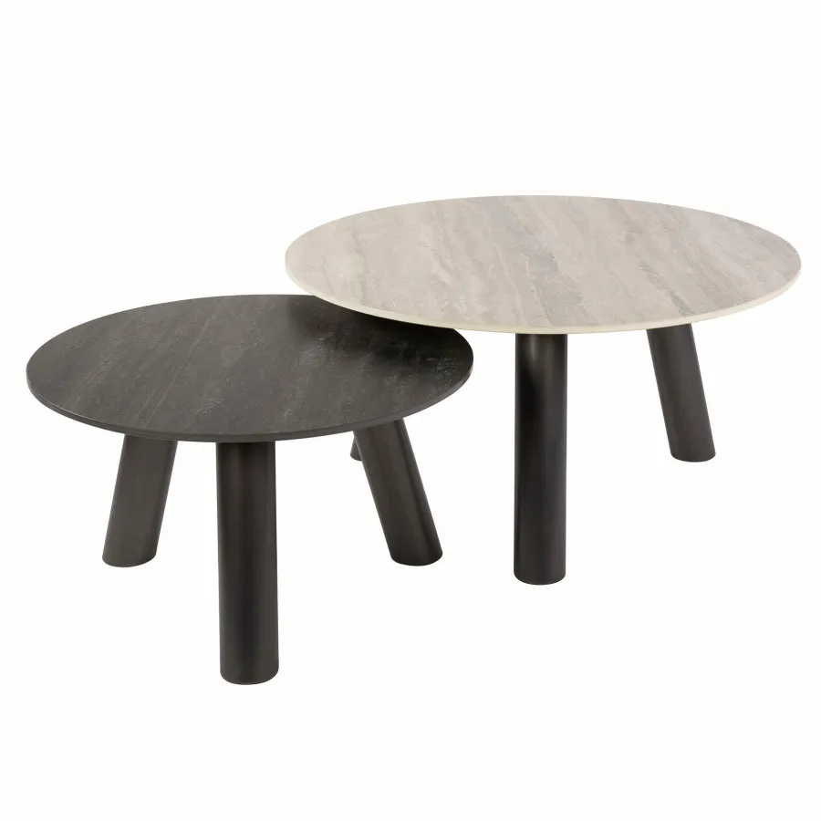 WoonStijl Salontafel Twin set van 2 ronde salontafels