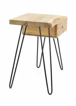 WoonStijl Sidetable / nachtkastje live edge links New
