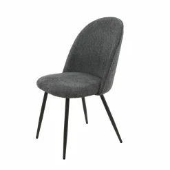 WoonStijl Stoel Boog boucle ronde rug grijs Clearance