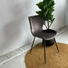 WoonStijl Stoel velvet ronde buis Antraciet velvet Online