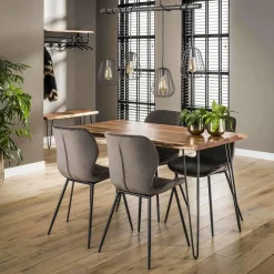 WoonStijl Stoel velvet ronde buis Antraciet velvet Online