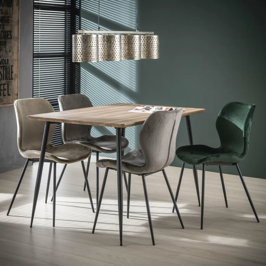 WoonStijl Stoel velvet ronde buis Antraciet velvet Online