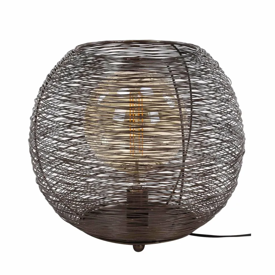 WoonStijl Tafellamp Ø40 web XL Zwart Nikkel Sale