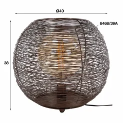 WoonStijl Tafellamp Ø40 web XL Zwart Nikkel Sale