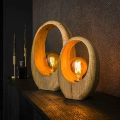 WoonStijl Tafellamp Arch wood L Clearance