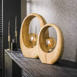 WoonStijl Tafellamp Arch wood L Clearance