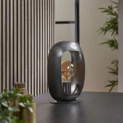 WoonStijl Tafellamp Arch M Zwart nikkel Outlet