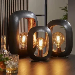 WoonStijl Tafellamp Arch M Zwart nikkel Outlet