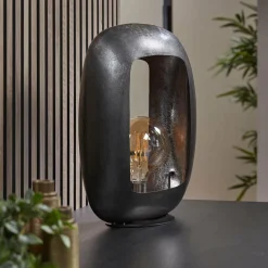 WoonStijl Tafellamp Arch L Zwart nikkel Outlet