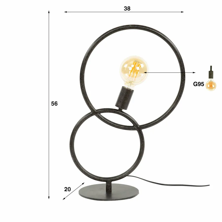 WoonStijl Tafellamp 1L Loop Hot