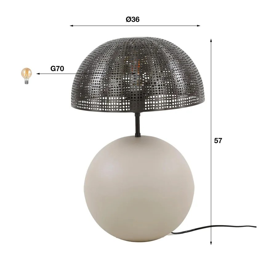 WoonStijl Tafellamp Sphere natural L Outlet