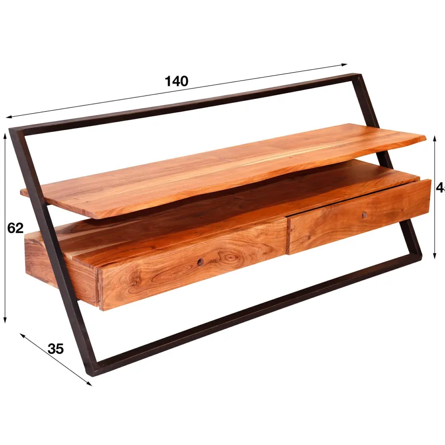 WoonStijl TV meubel Lean Acacia 2 lades Online