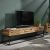 WoonStijl TV-meubel Mill acacia 180 cm - 3 lades Clearance
