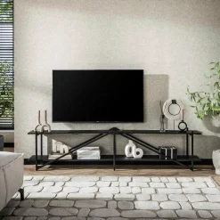 WoonStijl TV-meubel 'Piega' 220 cm teak grijs New