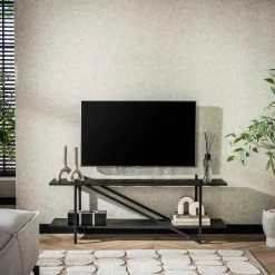 WoonStijl TV-meubel 'Piega' 140 cm teak grijs Hot