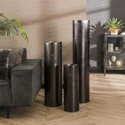 WoonStijl Vloerlamp Ø20 cilinder 60cm / Zwart nikkel Outlet