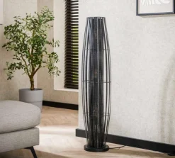 WoonStijl Vloerlamp 120 3L cylinder mesh / Charcoal Discount