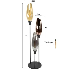 WoonStijl Vloerlamp cocoon XL mix glass Best
