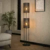 WoonStijl Vloerlamp 2L armor tube / Zwart bruin Best