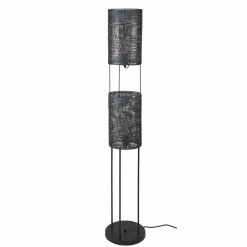 WoonStijl Vloerlamp 2L armor tube / Zwart bruin Best